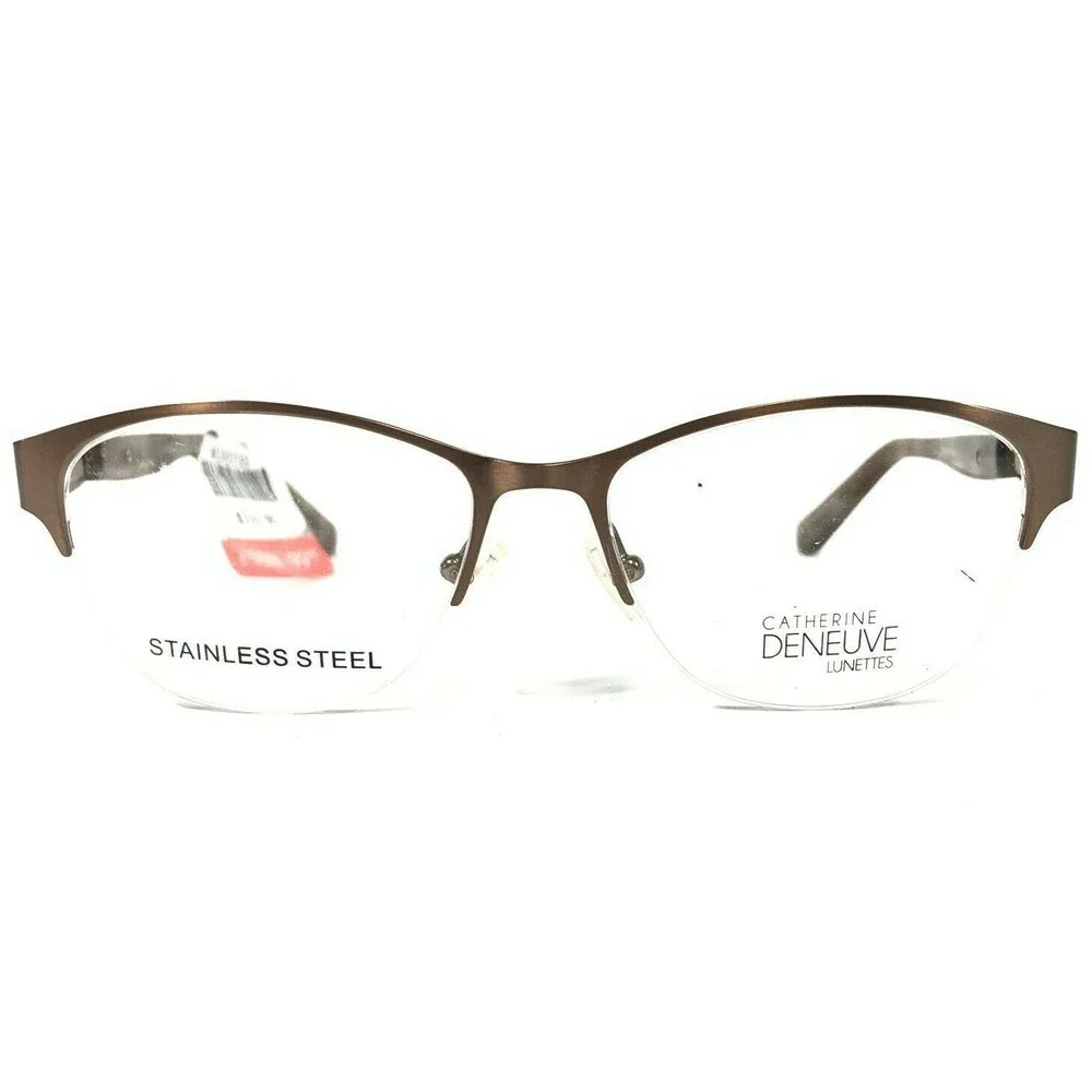 Catherine Deneuve Eyeglasses Frames CD0409 046 Brown Cat Eye Round 52-16-135